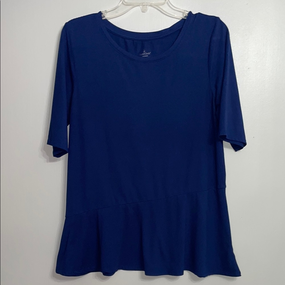 Cuddl Dud Flexwear Navy Women's Top
